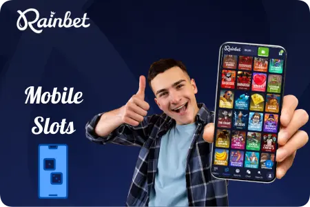 Rainbet interface on a mobile device showing the PWA